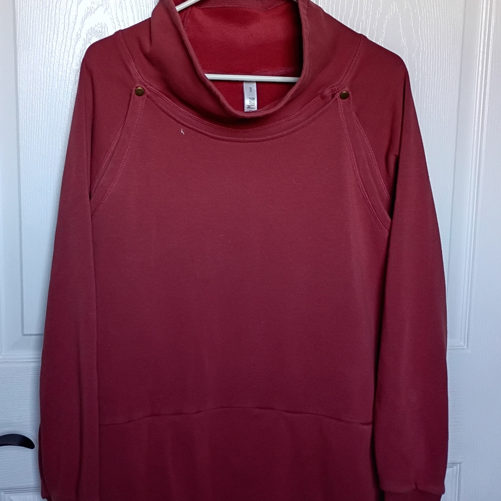 Latched Mama Rusty Cowl Neck, Baby Wearning, Pullover